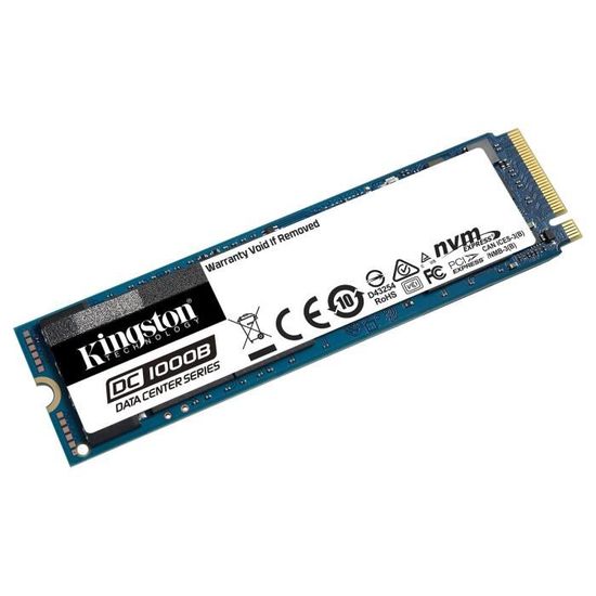 Kingston SSD DC1000B 480 Go - SSD 480 Go M.2 2280 PCIe 3.0 x4 - Pour serveur ( Catégorie : Disque SSD )