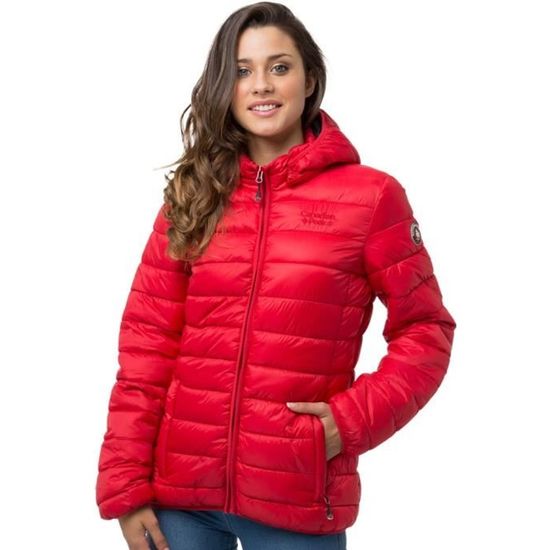 Doudoune fine rouge femme outlet
