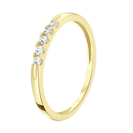 Alliance or sales jaune avec zirconium