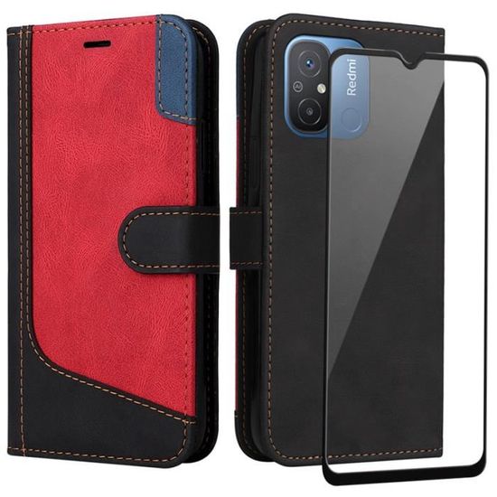 Coque Xiaomi Redmi 12C / Poco C55 Avec Verre Trempé - Protection Militaire, Anneau Support 360° Et Aimant - Bleu - 2