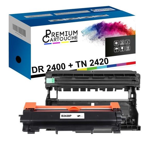 Tambour + Toner DR2400 + TN 2420 Compatible pour Brother HLL2350DW