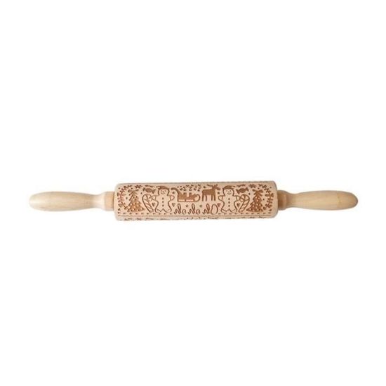 CcHuDE Rouleau à Pâtisserie En Bois Double Tête 17,2 Cm - 7 Cm Et 11,5 Cm - Pour Pizza, Gâteaux, Biscuits