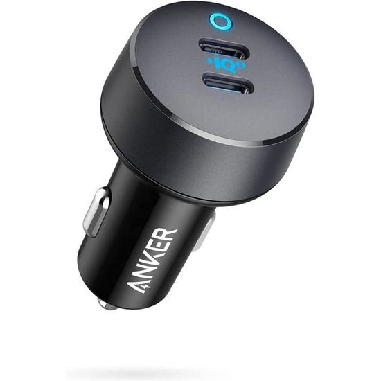 Chargeur Pour Voiture Usb C , Adaptateur Pour Voiture Poweriq 3.0 Type C À 2 Ports 40 W