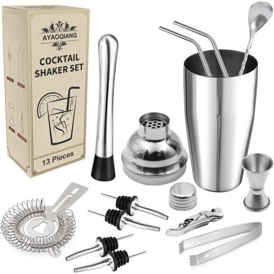 Kit Boston Boston - Set Shaker Per Cocktail Da Barista Con Shaker Martini Ponderato In Acciaio Inox Da 510 371331 - Foto 11