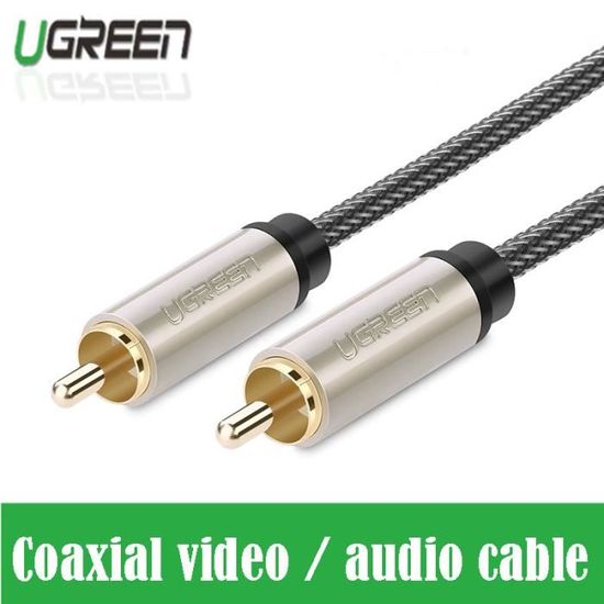 Câble audio coaxial connexion SPDIF dvd audio ampli subwoofer RCA vidéo
