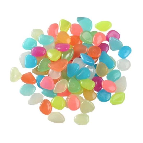 100 Pierres Lumineuses Pour Jardin | Cailloux Brillants Dans Le Noir - Déco Allée, Aquarium, Patio