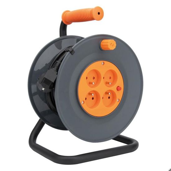 Câble électrique H05VV-F 3G1,5mm² Gris 50m - 16A 3680W - Usage Domestique Et Atelier