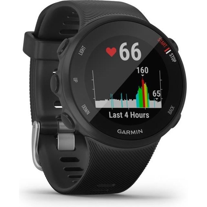 GARMIN Forerunner 45 - Montre de course à pied avec prise en charge des  programmes d'entraînement Garmin Coach – Noire - Small