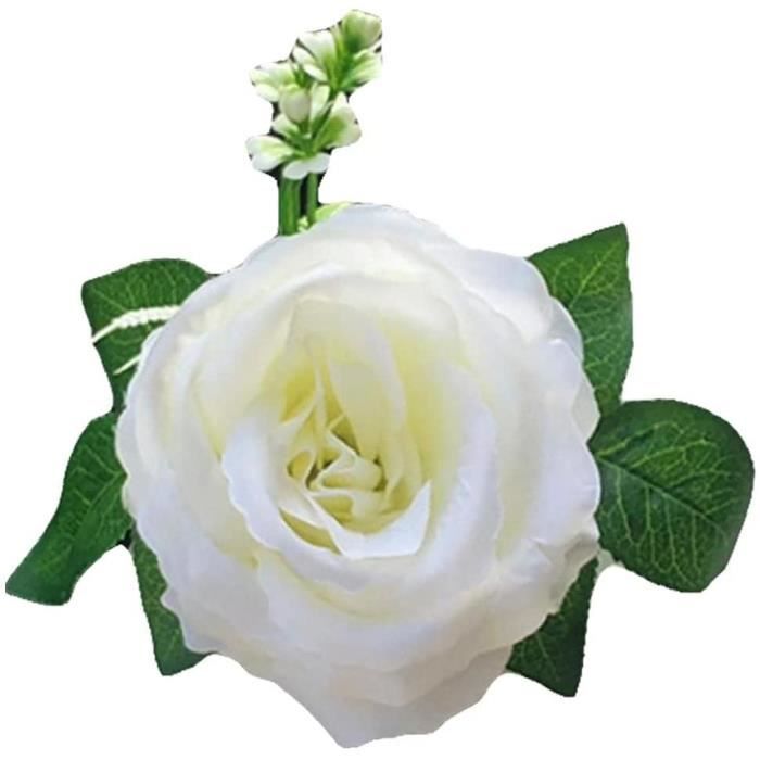 1 pc Artificielle Rose Blanche Real Touch Fausse Fleur avec Ruban pour  Bouquets De Mariage Dcorations De Fte La Maison Saint[2641] - Cdiscount  Maison