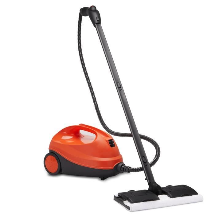 Nettoyeur Vapeur Vadrouille à Vapeur 1.5 L Grande Capacité 2000W Puissance Forte Prêt en 6 Min, Autonomie 45 Min avec 17 Accessoires