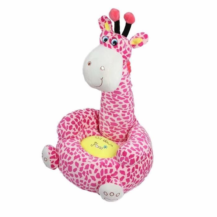 Canapé Lit enfant Fauteuil pour Garçon Fille Chaise Rembourrée Coussin de Sol Pouf Bébé en Coton Siège Enfant Doux Confortable/ Rose