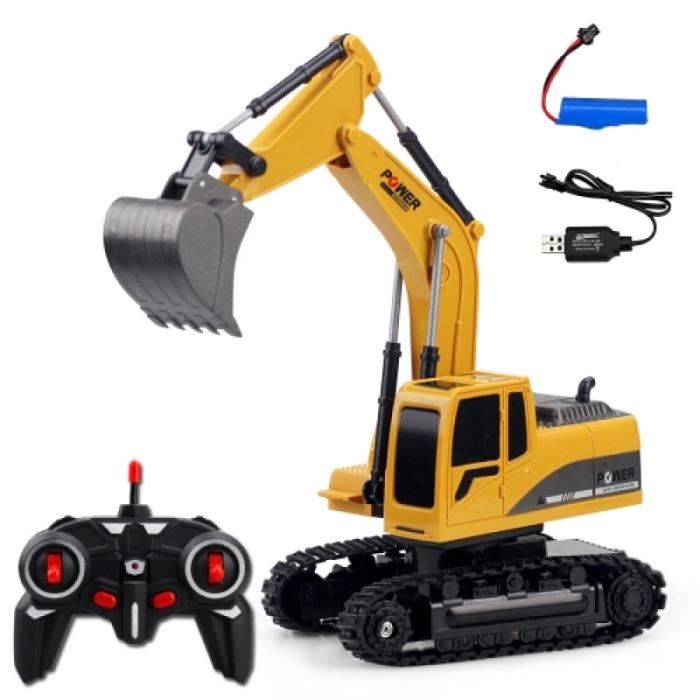Vehicule A Construire - Engin Terrestre A Construire - 2581 6 canaux 2.4G 1 / 24RC Remotecontrolled Engineering Metal Excavator