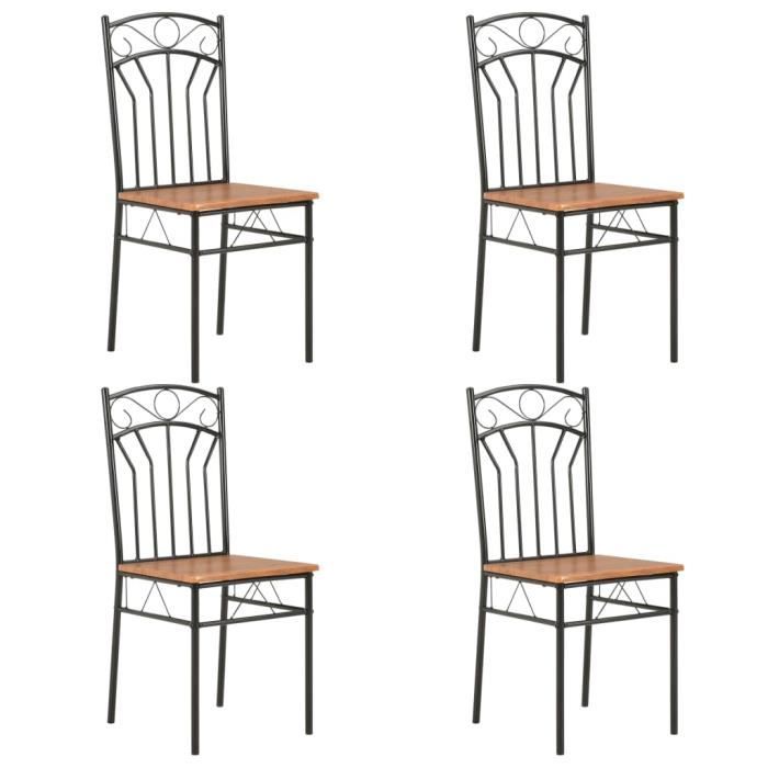 ����9843Lot de 4 chaises de salle à manger - Style contemporain Fauteuil Industriel Cuisine 40 x 48 x 86 cm