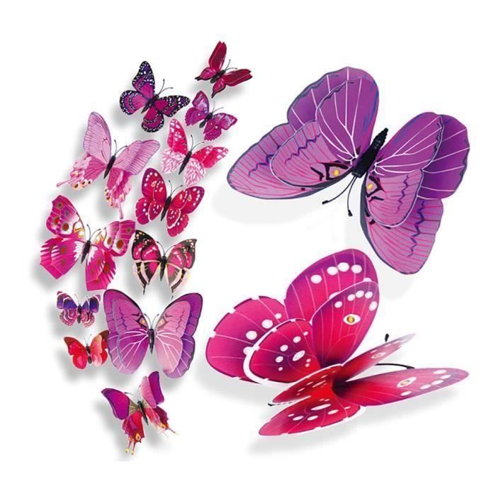objet décoratif 3D DIY Type Pin Home Décor papillon robe rideau Décore accessoiresWLL80821021PPSAN1734 Ve18999