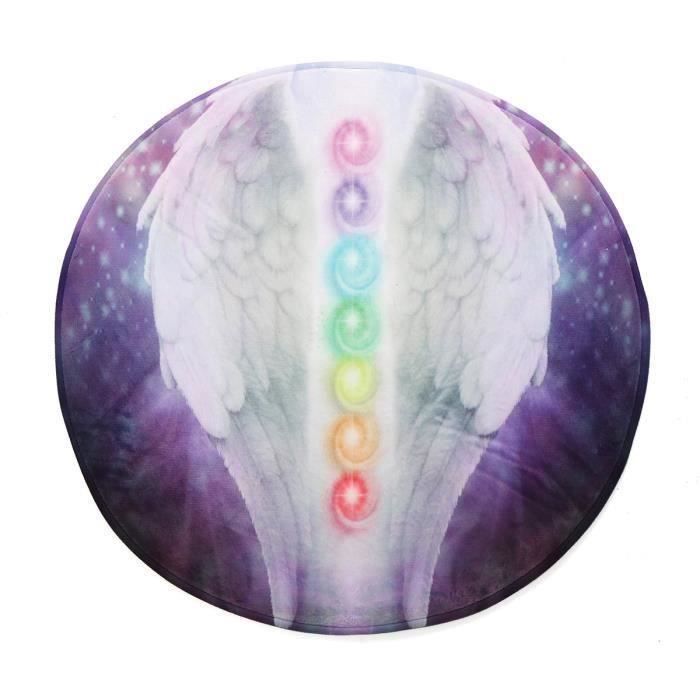 Tapis De Sol Rond Tapis De Yoga Salon Table 100X100CM Violet L37351