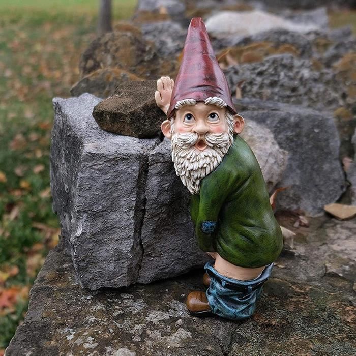 Nain de Jardin Humour Statue GNOME de Jardin Polyrésine Statue de Nain de Jardin pour décoration d'intérieur ou d'extérieur 1 580