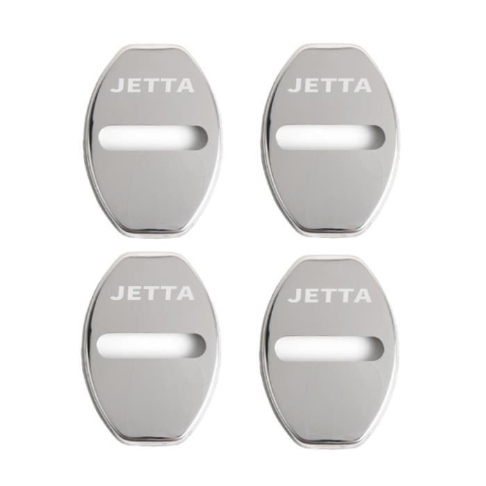 Décoration Véhicule,Couvercle de serrure de porte boîtier à autocollants pour Volkswagen VW Jetta Golf 4 5 6 POLO - Type Argent