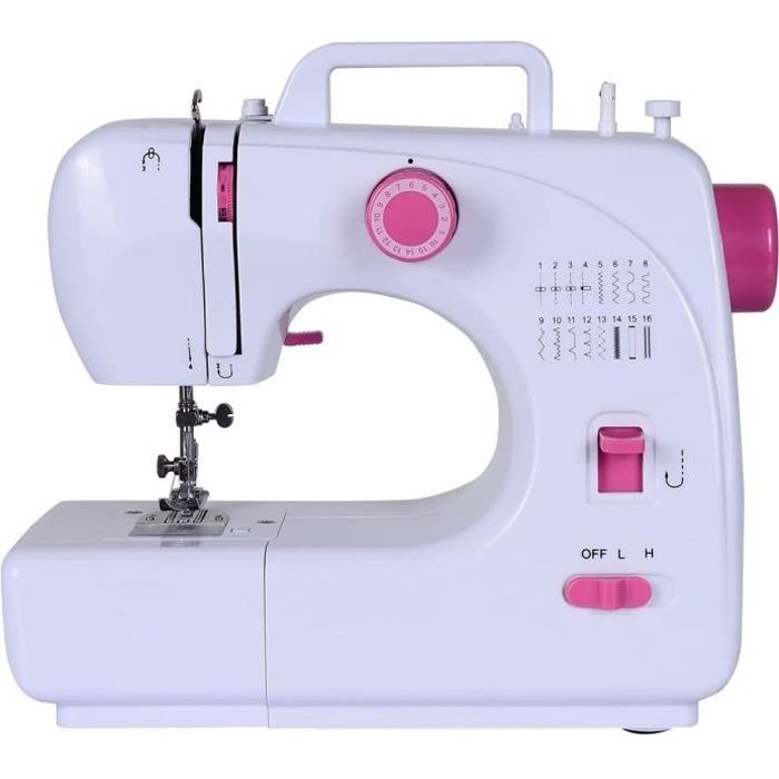 JRING Machine à Coudre Portable Electronique pour Débutants avec 16 Points de Suture Intégrés