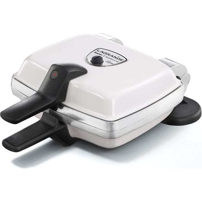 LAGRANGE - 039261 - Gaufrier Super 2 Gaufres - 1000W - Blanc