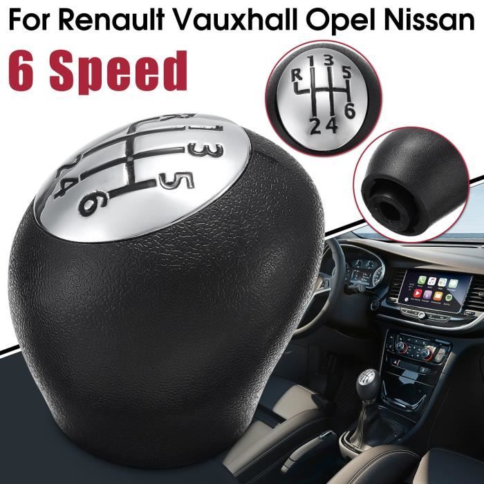 6-Vitesse Pommeau Levier de Vitesse Pour RENAULT Trafic Vauxhall Vivaro