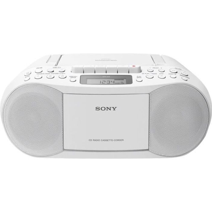Sony CFD-S70 Boombox 3.4 Watt blanc