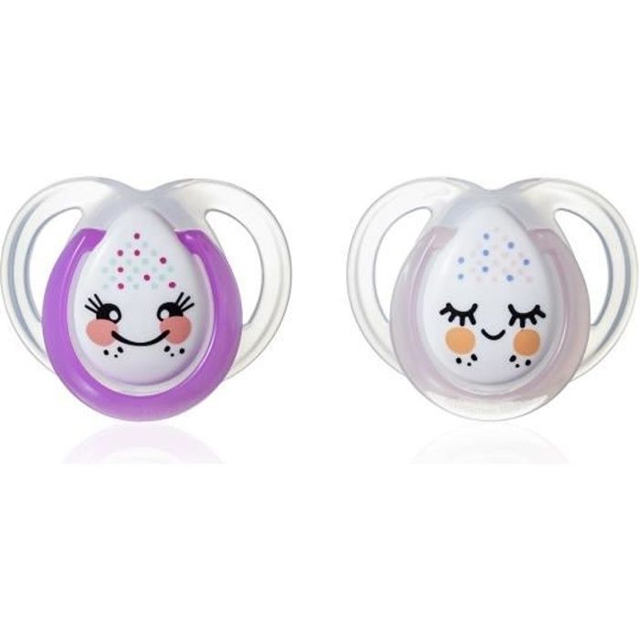 TOMMEE TIPPEE 2 Sucettes CTN Nuit 0-6m