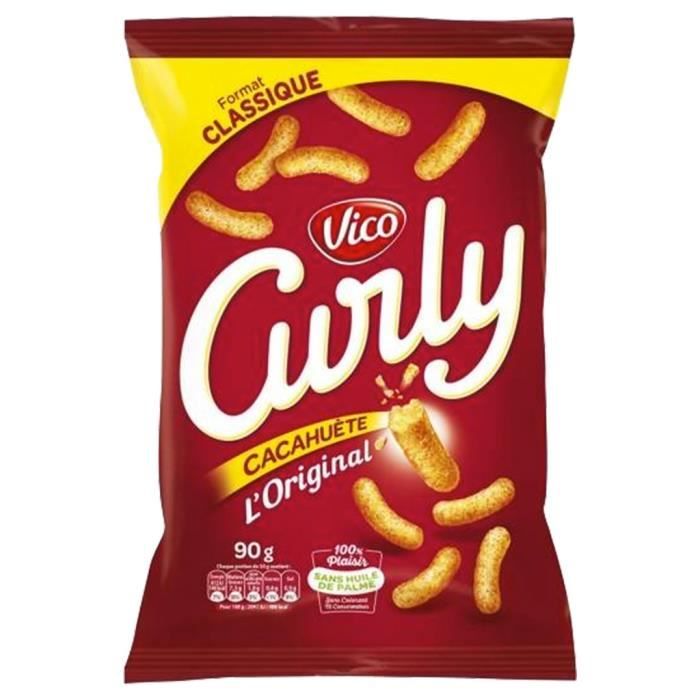 Vico - Vico Curly Cacahuètes 90g (lot de 8)