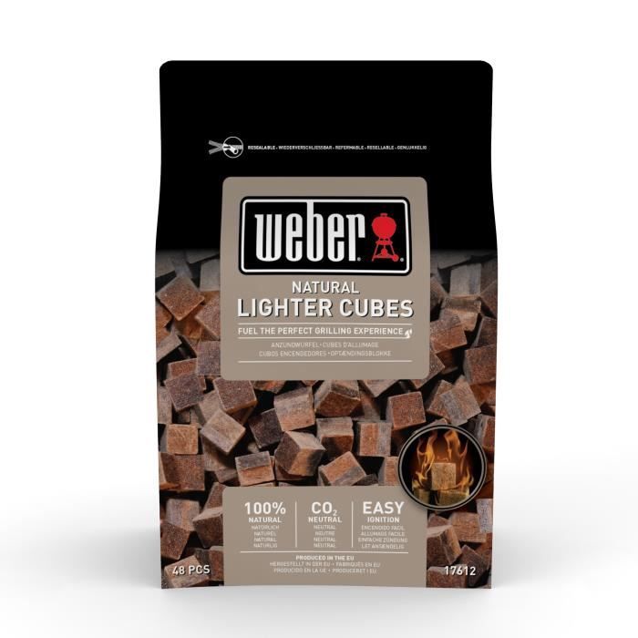 WEBER Cubes allume-feux - Boite de 48 cubes (box de 15) - Brun