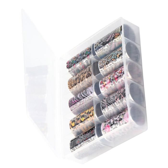 1 ensemble de stickers léopard grain nail art autocollants à ongles fleur autocollant bricolage manucure décor pour les femmes
