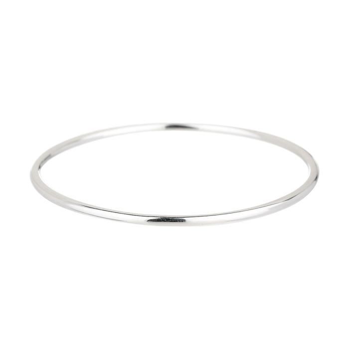 YSORA - Bracelet Jonc en Argent Rhodié - Enfant