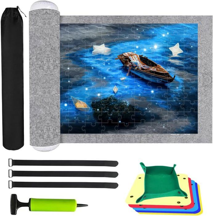Tapis de Puzzles - Jig et Puz - Vert - Pour Puzzle de 300 à 1000 pièces pas cher Tapis de Puzzles - Jig et Puz - Vert - Pour Puzzle de 300 à 1000 pièces pas cher