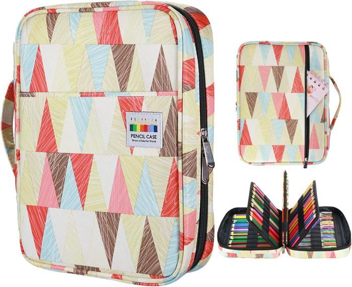 Jakago – Trousse étanche pour 220 crayons de couleur, grande capacité, pour crayons aquarelle, marqueurs et stylos gel, excellent cadeau pour étudiant artiste, chien, X-Large, Trousse à crayons Jakago – Trousse étanche pour 220 crayons de couleur, grande capacité, pour crayons aquarelle, marqueurs et stylos gel, excellent cadeau pour étudiant artiste, chien, X-Large, Trousse à crayons