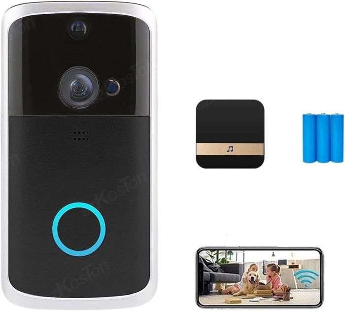 Sonnette vidéo, caméra, surveillance humaine, stockage cloud, caméra de