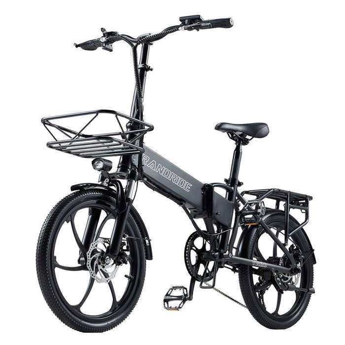 RANDRIDE Vélo électrique YA20 48V 500W Moteur 12.8Ah batterie amovible