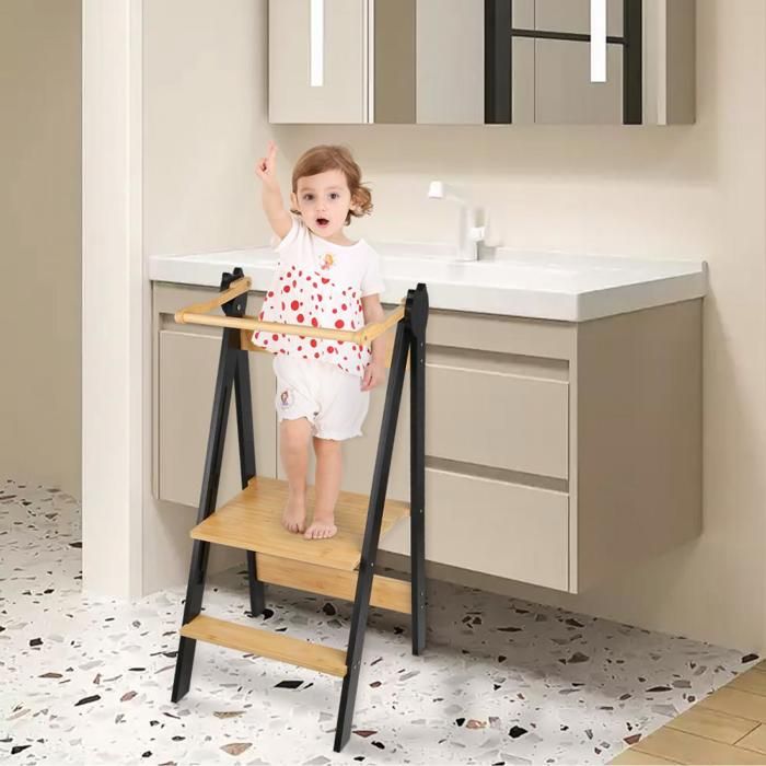 SUPFINE Tour dObservation Enfant Montessori Sûr et Sécurisé Tour dapprentissage Enfant Chaise Enfant 88*45*45cm
