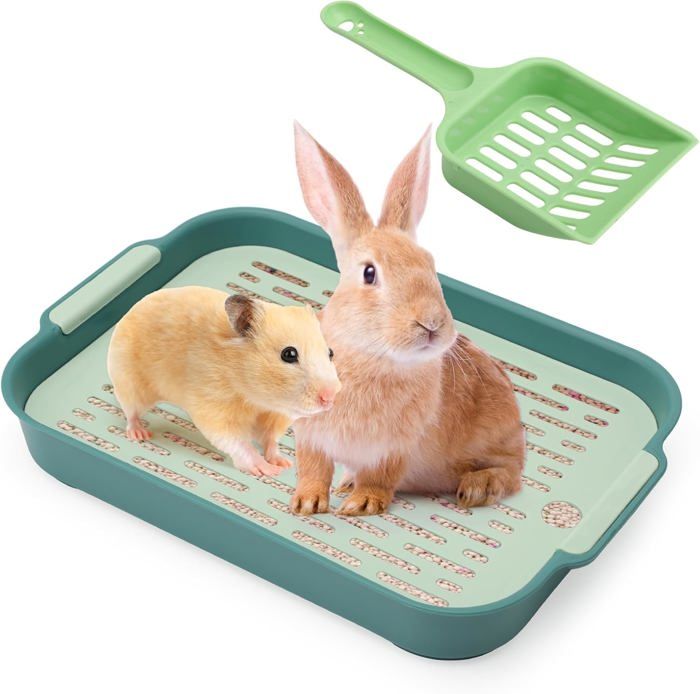 Comparer les prix de Bac à litière pour lapin bac à litière pour lapin petit animal lapin cochon dInde (petit vert)