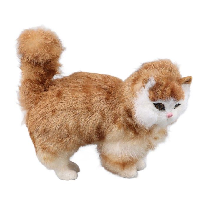 Meilleurs prix pour SURENHAP Chat simulé Cat simulé jouet en peluche réaliste adorable chat en peluche en peluche de poupée jeux peluche Chat simulé