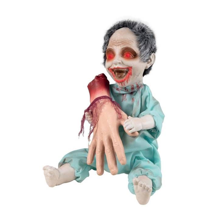 Automate - PTIT CLOWN - Zombie Maniaque - 30 cm - Sonore - Lumineux - Halloween