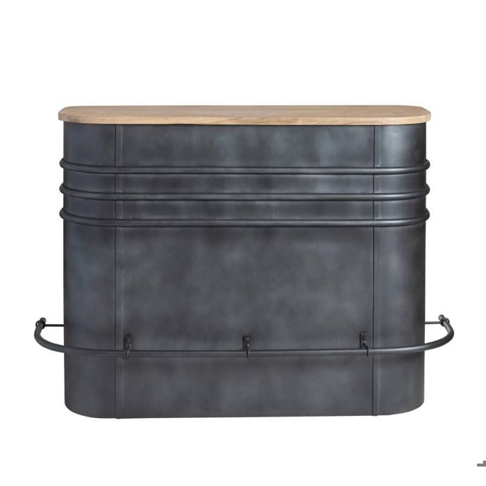 Meuble bar en métal et bois de manguier Locker