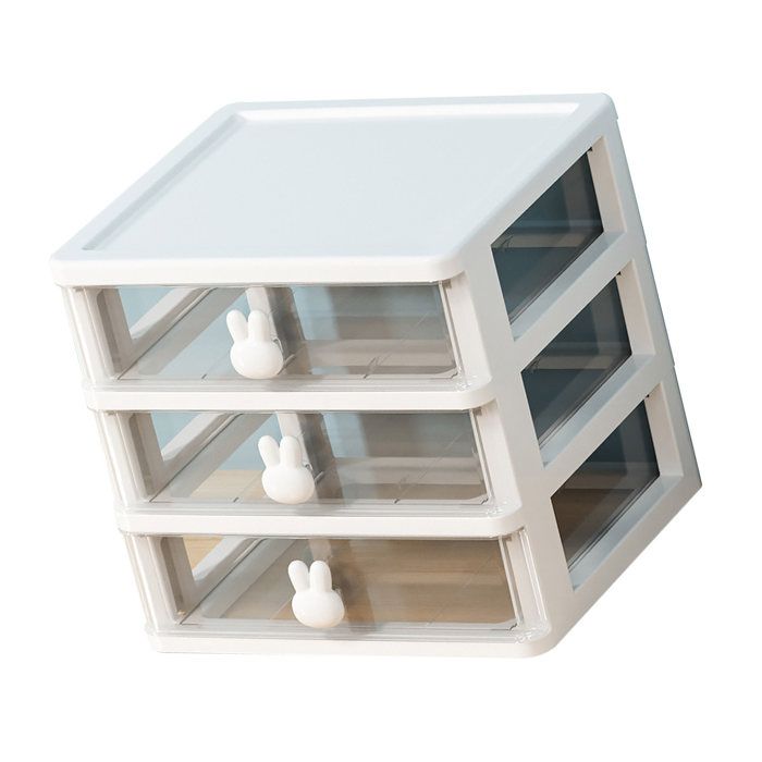 Mxzzand Organisateur de tiroir de bureau Organisateur de bureau boîte de rangement de bureau en plastique transparent meuble bac