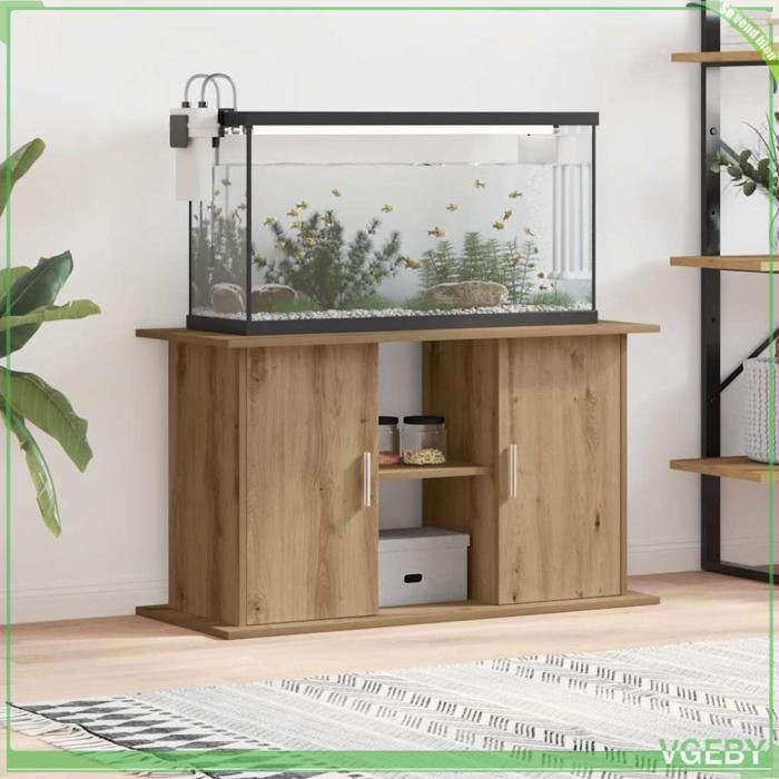 Comparer les prix de Support daquarium - ABI - Chêne artisanal - 101 x 41 x 58 cm - Bois dingénierie