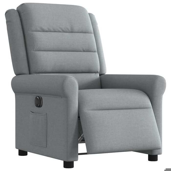 SALE 2026Fauteuil inclinable - 135 degrés - 1 PLACE - Fauteuil de Relaxation - électrique Gris clair Tissu 22.3 Kg 4717146