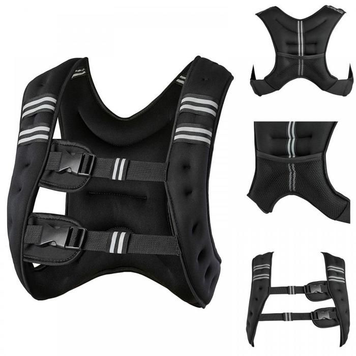 KEDIA Gilet Dentraînement 10 kg Ajustement Réglable Petite Poche Adapté à une Utilisation en Intérieur et en Extérieur