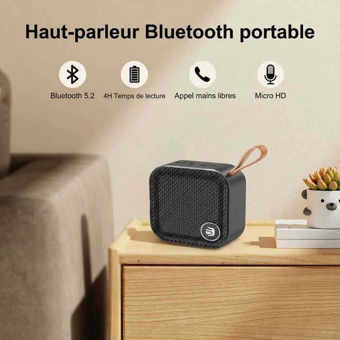 Enceinte Bluetooth Portable Bluetooth 5.2- SIKENAI  - Noir