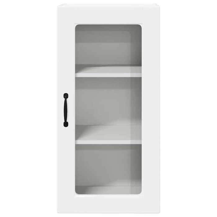 Moderne Placard/Armoire de cuisine SWEETY Meuble bas de rangement avec étagère Blanc brillant 40x31x80 cm BB2472