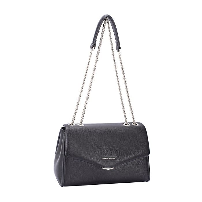 David Jones Paris - Sac porté main Similicuir PU - Sac Bandoulière épaule - 2 Compartiments - Taille Moyenne - Couleur Noir David Jones Paris - Sac porté main Similicuir PU - Sac Bandoulière épaule - 2 Compartiments - Taille Moyenne - Couleur Noir