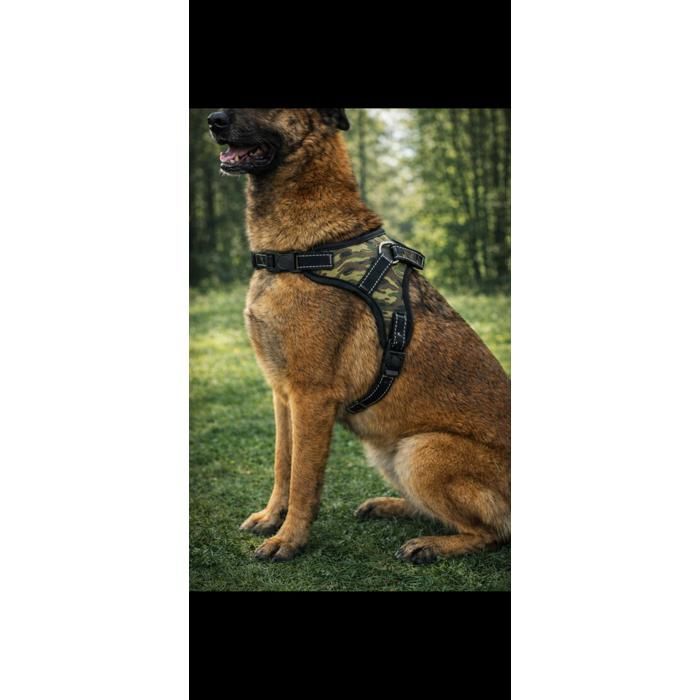 Comparer les prix de Harnais pour Chien Taille L (Buste 62-77cm)  Respirant et Réfléchissant – Réglable Anti-Traction Anti-Étranglement avec Poignée