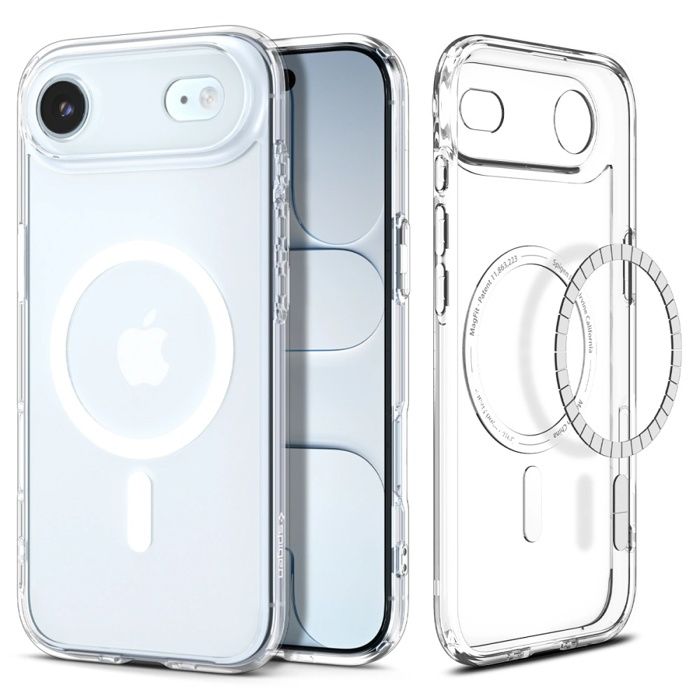 Coque - SPIGEN - Ultra Hybrid MagSafe - Anneau MagSafe intégré - TPU+Polycarbonate - Clear/White