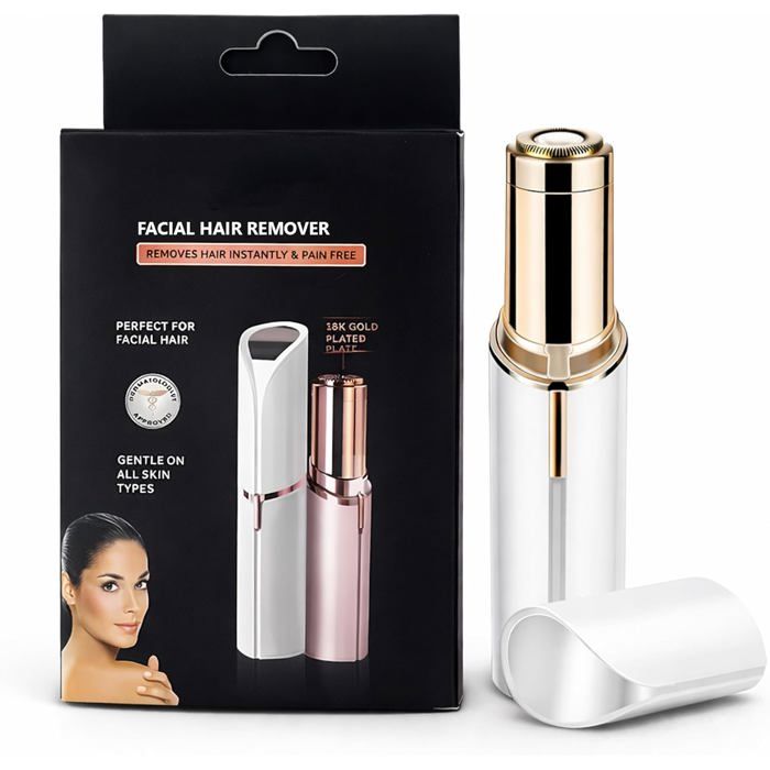 KAL-Épilateur facial femmerasoir précision indolore pour visagelèvrementon et duvetportabledoux peaux sensibles Couleur : Bla