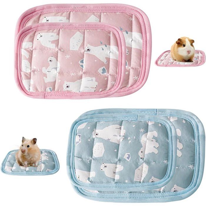 4PCS Tapis Rafraichissant Lapin Tapis de Refroidissement pour Hamster Tapis Fraicheur Lapin Coussin Rafraichissant pour